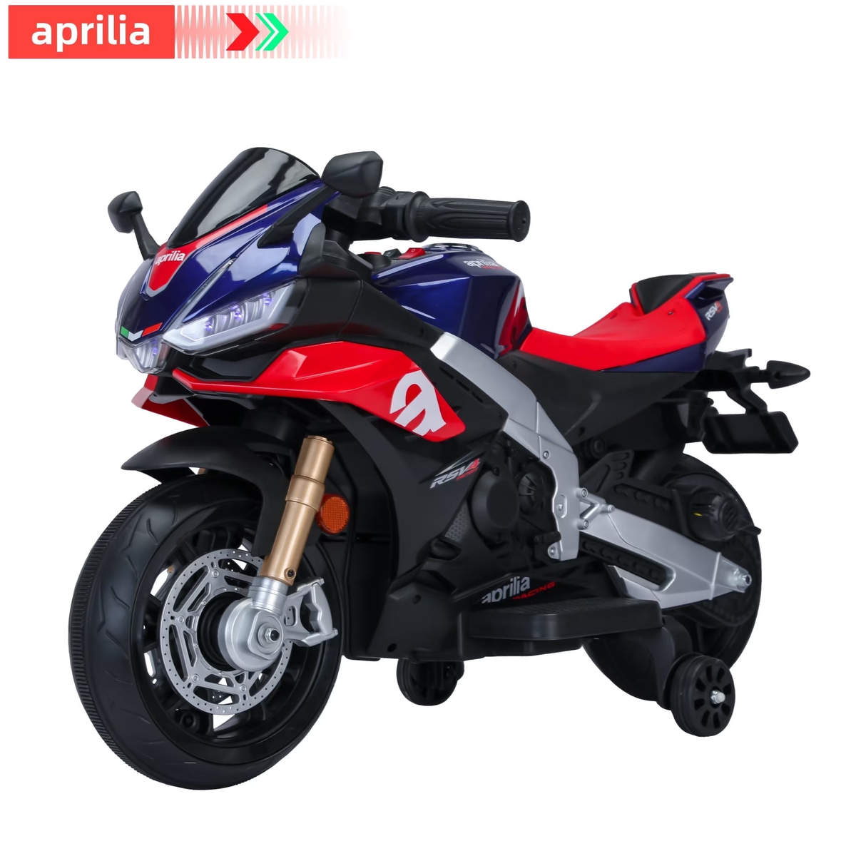 HEIMILI Aprilia 12V Kids Electric Motorcycle Battery Powered Ride on Motorbike 3mph w/Bluetooth Music LED