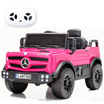 12V Mercedes-Benz Unimog Ride-On Car for Kids | Remote Control, LED Lights, Music Player & Safety Belt – Perfect Gift for Ages 3–4