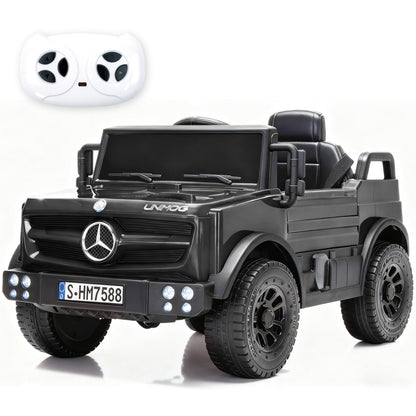 12V Mercedes-Benz Unimog Ride-On Car for Kids | Remote Control, LED Lights, Music Player & Safety Belt – Perfect Gift for Ages 3–4