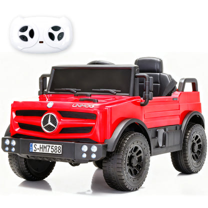 12V Mercedes-Benz Unimog Ride-On Car for Kids | Remote Control, LED Lights, Music Player & Safety Belt – Perfect Gift for Ages 3–4