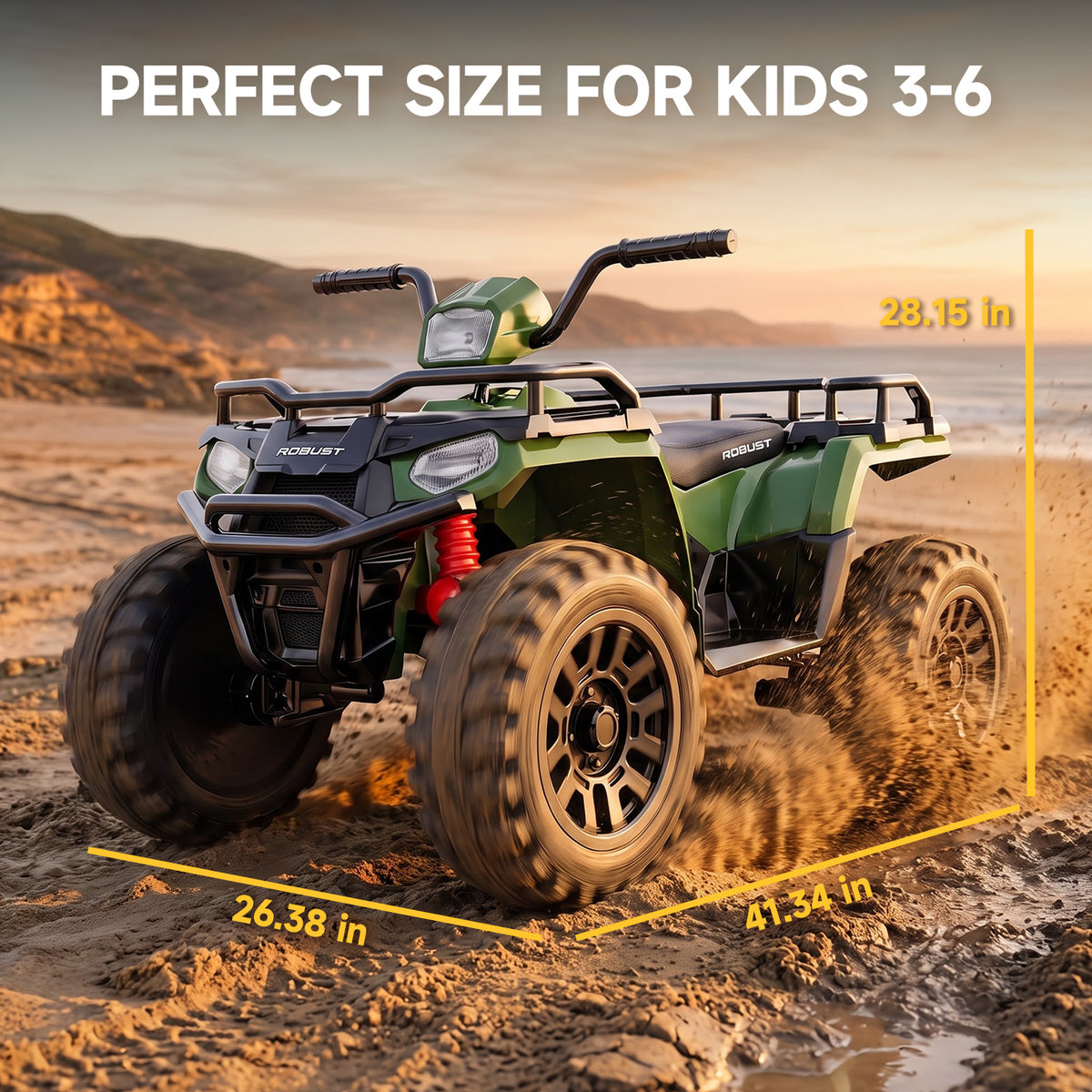 HEIMILI HM1688 | Terrain Explorer 24V 4WD Kids Electric ATV Quad