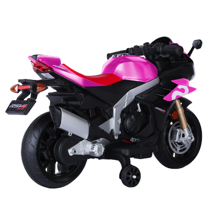 HEIMILI Aprilia 12V Kids Electric Motorcycle Battery Powered Ride on Motorbike 3mph w/Bluetooth Music LED