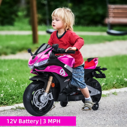 HEIMILI Aprilia 12V Kids Electric Motorcycle Battery Powered Ride on Motorbike 3mph w/Bluetooth Music LED