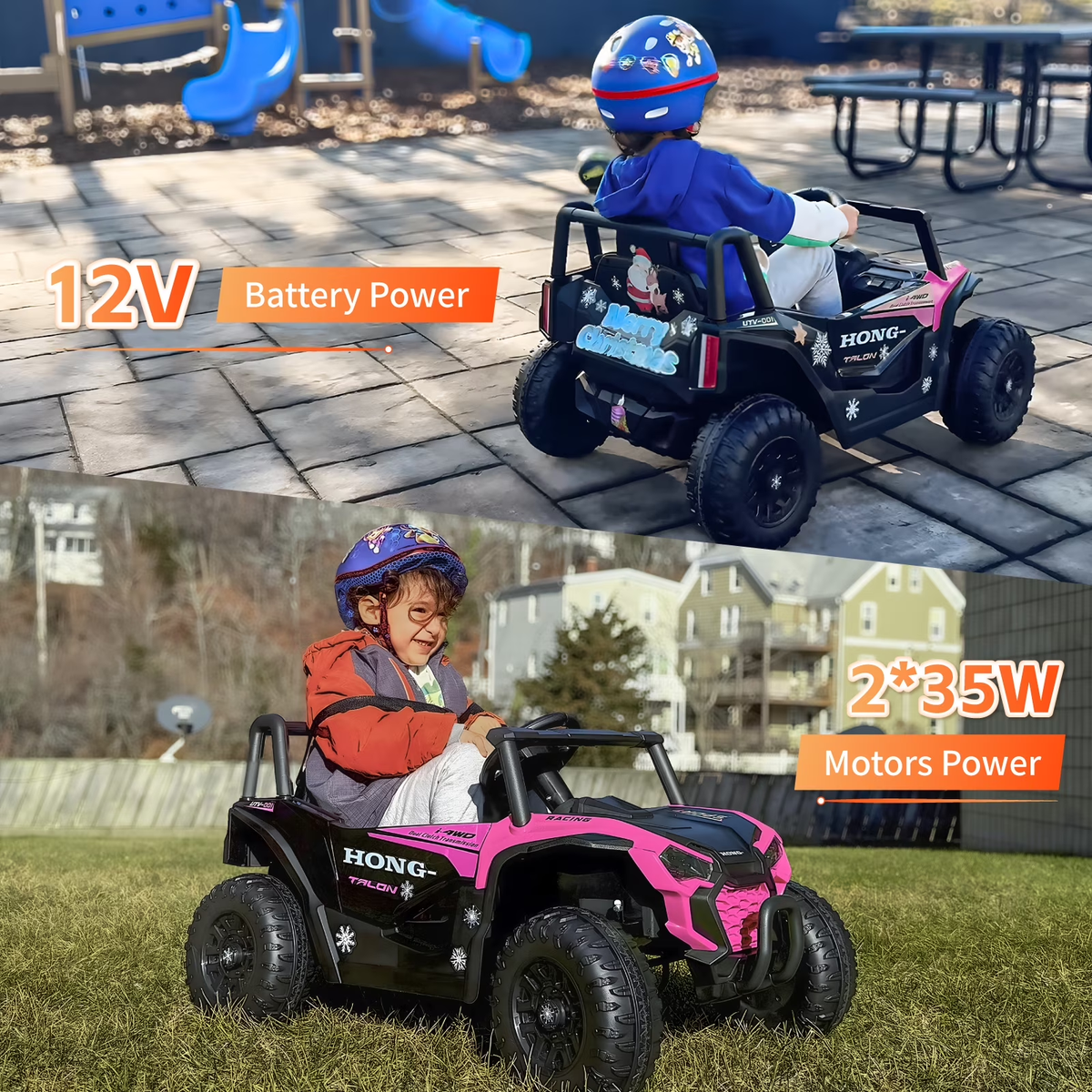 HEIMILI 12V Kids Ride On UTV,Ride on Car Toy w/Remote Control,Electric Off-Road UTV Truck,Remote w/ LED Lights MP&Music Bluetooth USB for Kids,Boys and Girls Aged 3-6 Years