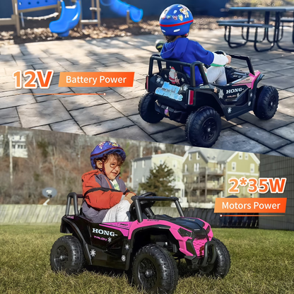 HEIMILI 12V Kids Ride On UTV,Ride on Car Toy w/Remote Control,Electric Off-Road UTV Truck,Remote w/ LED Lights MP&Music Bluetooth USB for Kids,Boys and Girls Aged 3-6 Years