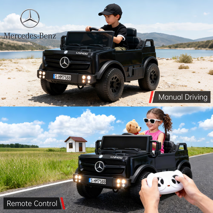 HEIMILI 12V Ride on Toys Electric Car,Licensed Mercedes-Benz Unimog w/Parent Remote Control,Age for 1-4 Boys,Girls,Kids,Red