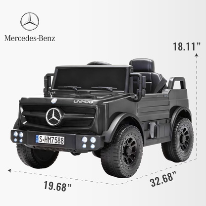 HEIMILI 12V Ride on Toys Electric Car,Licensed Mercedes-Benz Unimog w/Parent Remote Control,Age for 1-4 Boys,Girls,Kids,Red