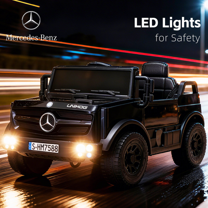 HEIMILI 12V Ride on Toys Electric Car,Licensed Mercedes-Benz Unimog w/Parent Remote Control,Age for 1-4 Boys,Girls,Kids,Red