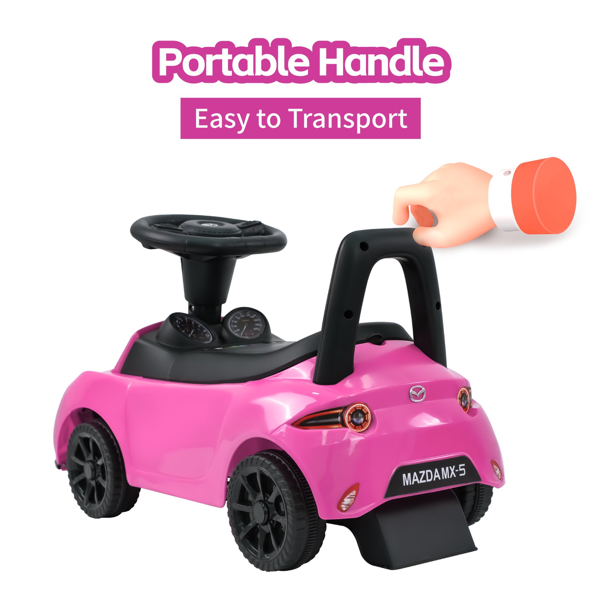 HEIMILI Mazda Kids Ride on Push Car,Child Push Walker,Sliding Toddler Toys with Engine Sound, Horn, Under Seat Storage, Baby Walking Racer Gift for Boys Girls Age 1-3