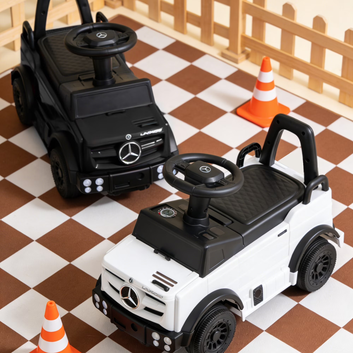 HEIMILI Kids Push Car, Licensed Mercedes-Benz Unimog,Toddler Ride On Toy with Anti-Slip Wheels & Safety Bumper Guards, Foot to Floor Toy for Indoor & Outdoor