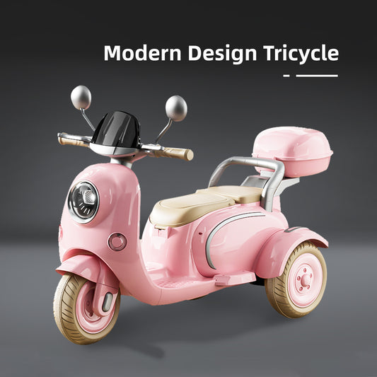 Ride On Motorcycle 3-Wheel Battery Powered Electric Motorbike w/ Remote Control
