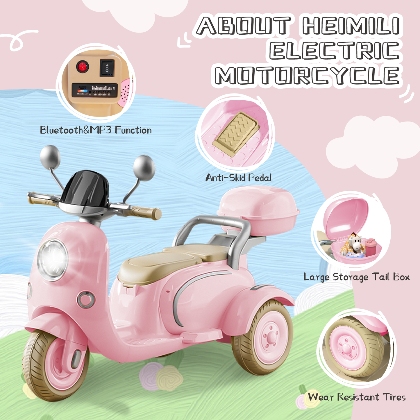 HEIMILI HM3388 | Urban Vespa 12V Motorbike