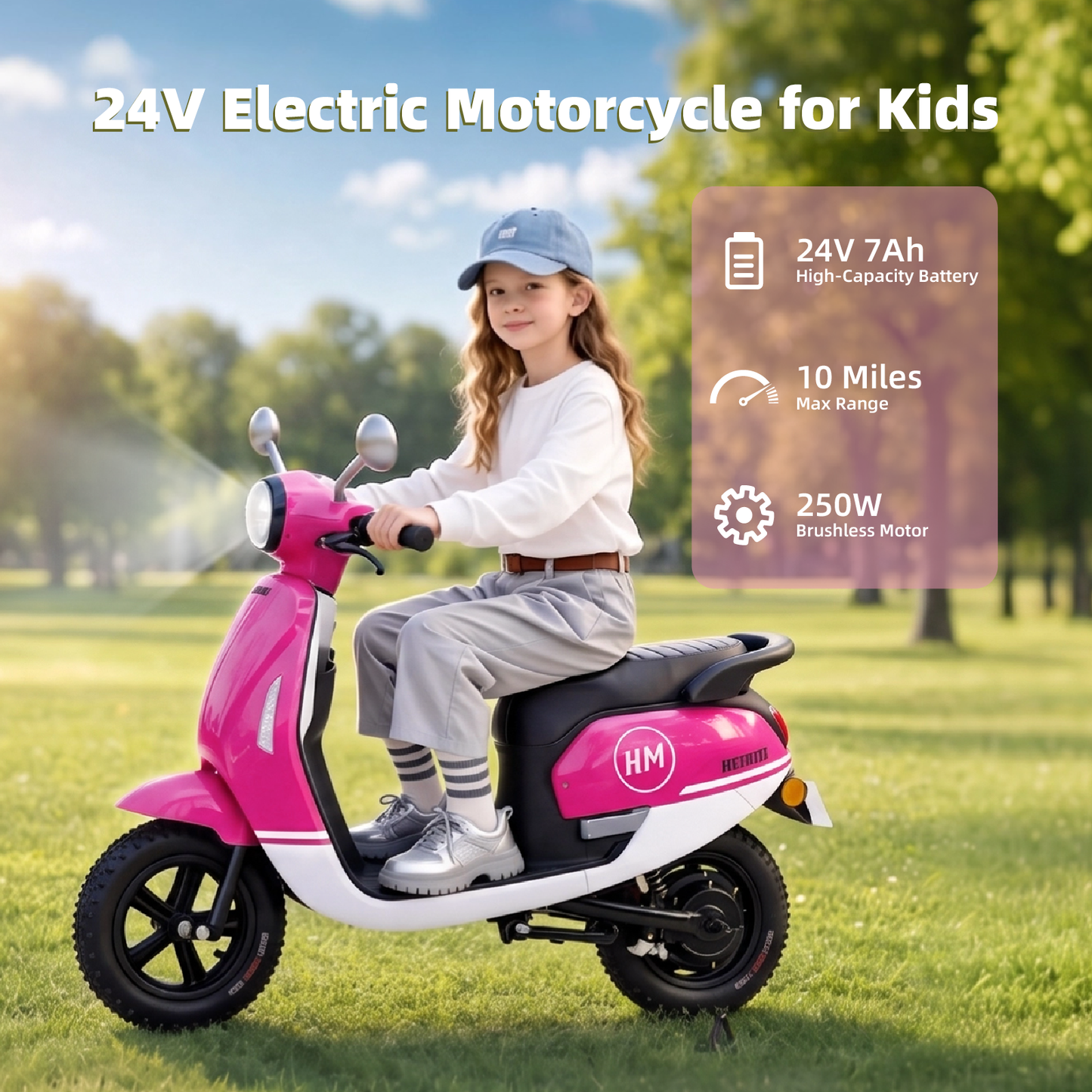 HEIMILI HM3788 | Urban Cruise 24V Ride-on Moped