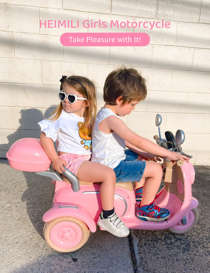 Ride On Motorcycle 3-Wheel Battery Powered Electric Motorbike w/ Remote Control