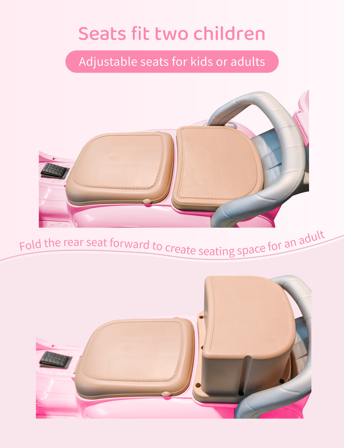 Ride On Motorcycle 3-Wheel Battery Powered Electric Motorbike w/ Remote Control