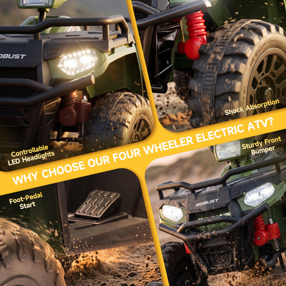 HEIMILI HM1688 | Terrain Explorer 24V 4WD Kids Electric ATV Quad