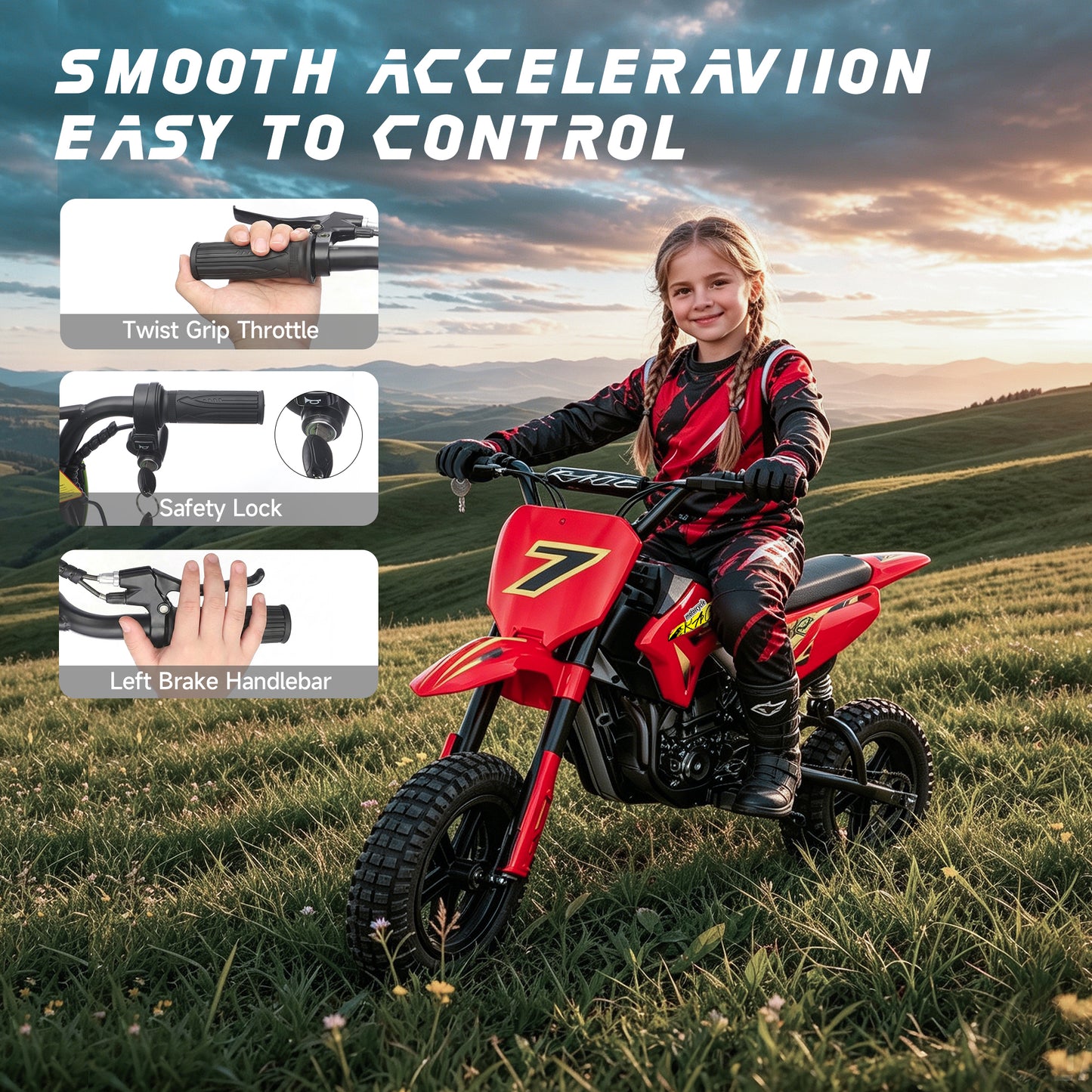 HEIMILI HM3588 | Honda Licensed 24V Dirt Bike