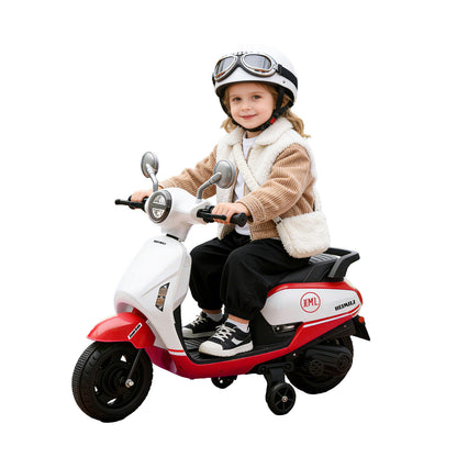Heimili red 6V electric ride-on motorcycle toy with official-style branding for kids