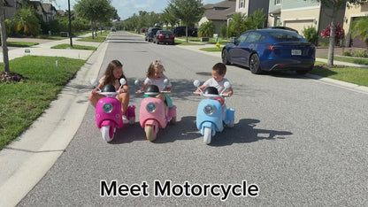 Ride On Motorcycle 3-Wheel Battery Powered Electric Motorbike w/ Remote Control